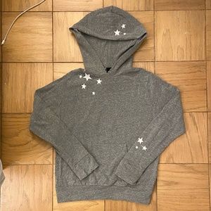 Monrow grey hoodie with white stars